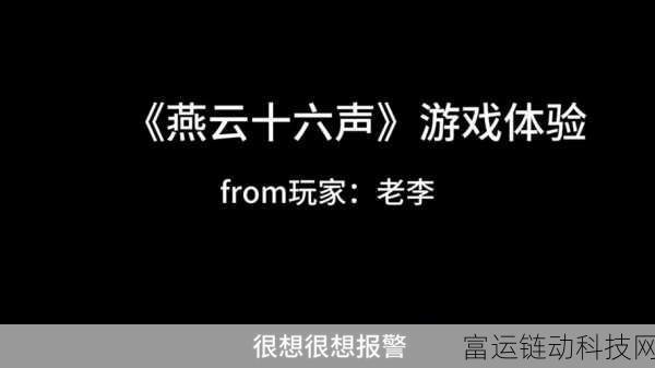 燕云十六声英雄小郭深度剖析,技能、背景与战斗风采全揭秘