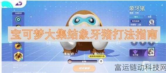 宝可梦大集结深度攻略,象牙猪技能搭配与实战技巧全解析