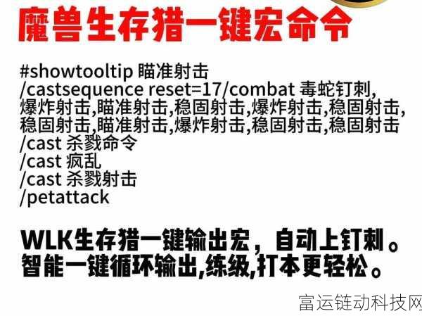 巫妖王生存猎一键输出宏:巫妖王生存猎一键输出宏详解与实战技巧
