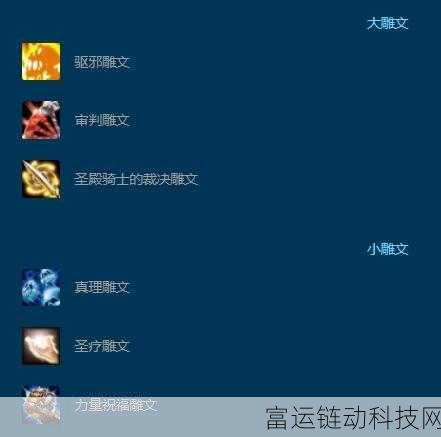 wlk惩戒天赋雕文推荐：1. WLK惩戒天赋雕文的最佳搭配策略解析