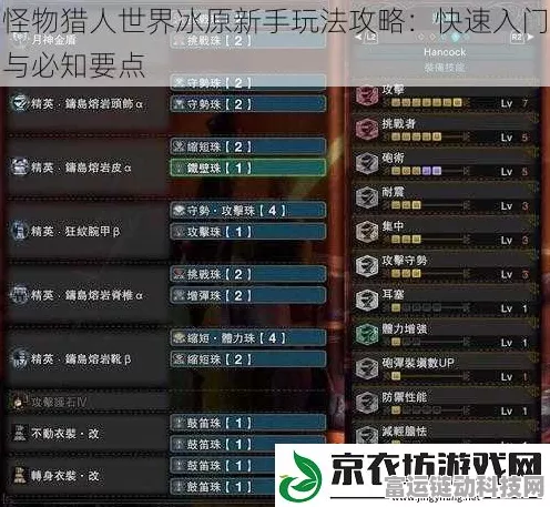 怪物猎人世界冰原，冰原装备全解析与新手快速上手攻略