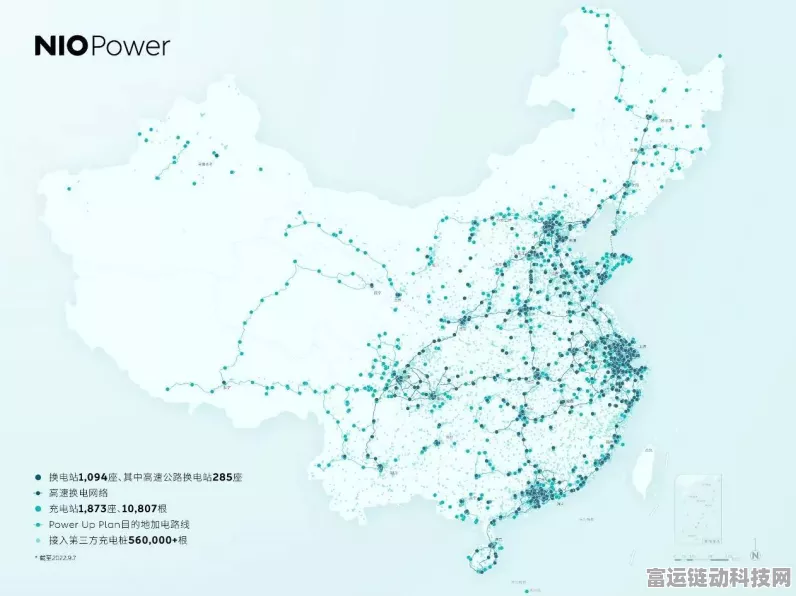 蔚来换电网络全面提速，高速通道贯穿7纵9横12大城市群，出行无忧！