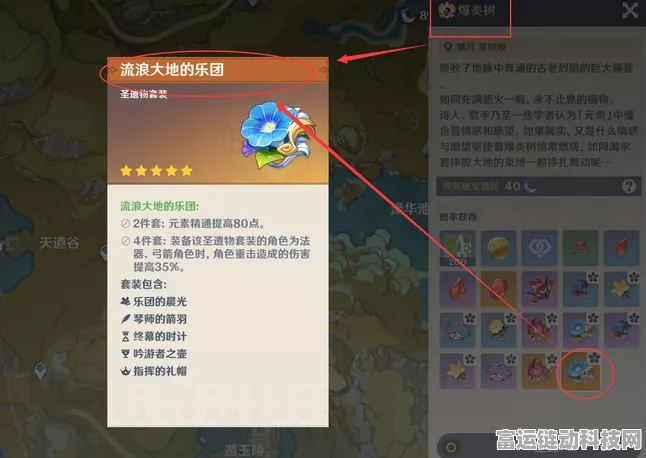 原神深度揭秘，流浪大地的乐团圣遗物图鉴与实战应用