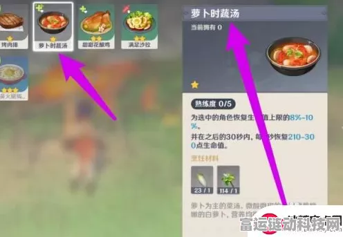 原神烹饪秘籍，萝卜时蔬汤制作全攻略，解锁隐藏任务！