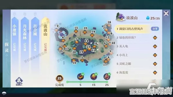 梦幻新诛仙深度攻略，流波山探灵全揭秘，25个隐藏灵点高清图解