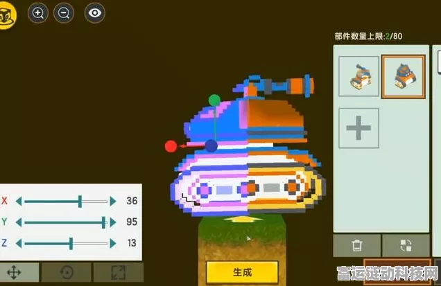 迷你世界创意无限，打造发射追踪弹的坦克教程揭秘