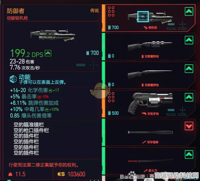 赛博朋克 2077 武器检视秘籍大公开