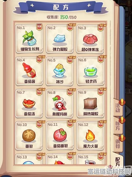探秘诺弗兰物语，配方图鉴全掌握