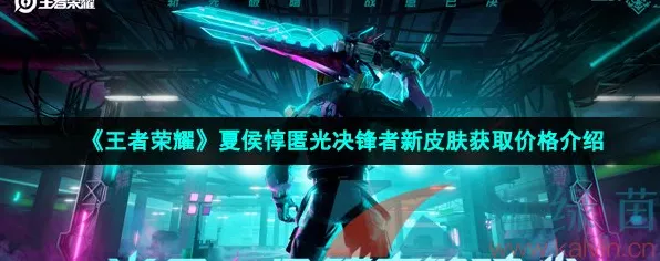王者荣耀夏侯惇匿光决锋者皮肤价格大揭秘及详细攻略
