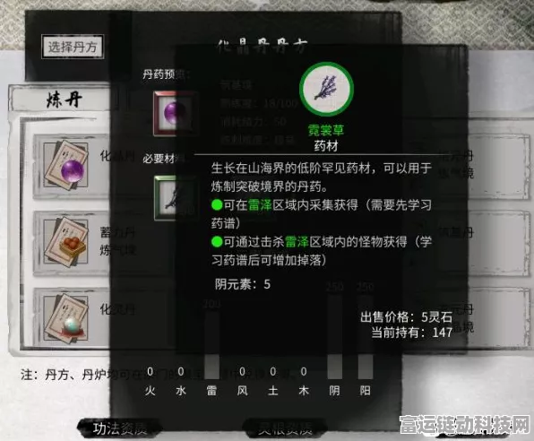 鬼谷八荒必备！嗜血丹材料及配方大揭秘