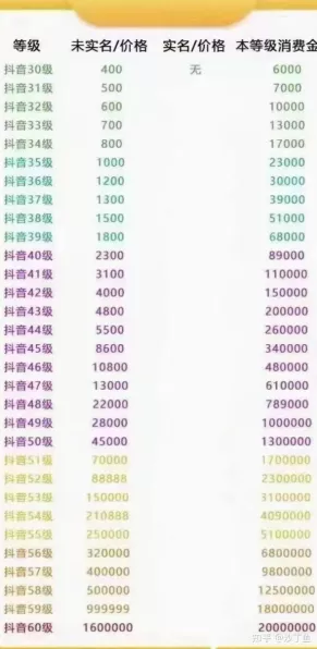2025 抖音 1 至 75 级价格全揭秘