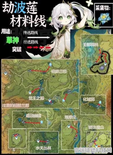 原神玩家福利，劫波莲高效采集攻略，揭秘全地图分布热点及采集技巧