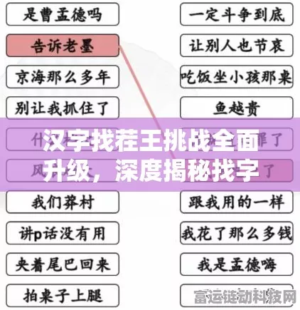 汉字找茬王，打破滤镜，揭开名媛真实魅力之谜攻略秘籍