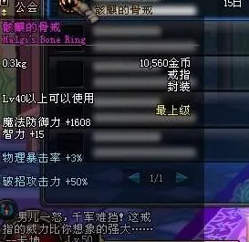 地下城与勇士起源，魔法骨戒超强属性全解析