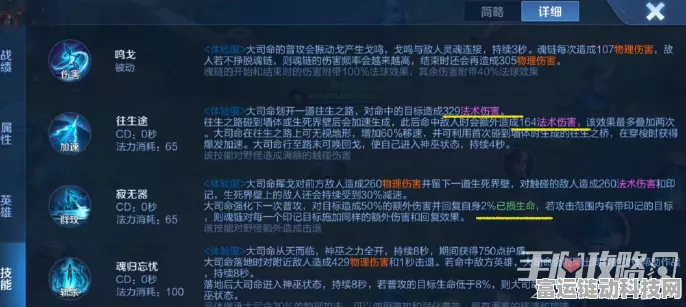 王者荣耀大司命技能全解析及实战应用指南