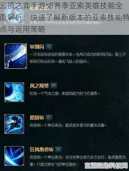 云顶之弈 S7 亚索技能大揭秘，制霸战场的关键所在