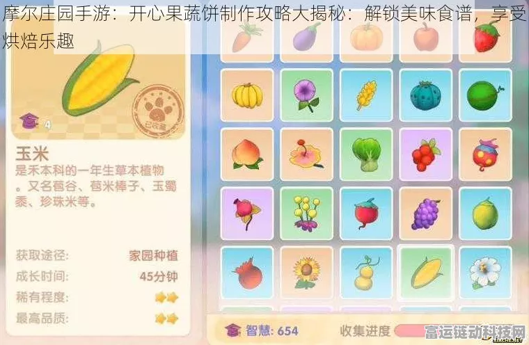 摩尔庄园深度攻略，开心果蔬饼制作秘籍与解锁赛事全览