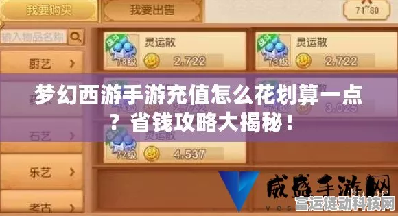 梦幻西游手游充值攻略，月卡VS点卡，精明玩家如何做出最优选择？