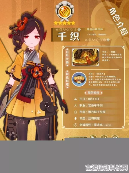 原神千织角色突破材料大公开，解锁战力飙升秘籍