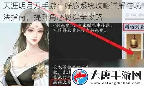 解锁林挽阳心扉，天涯明月刀手游好感度攻略全揭秘