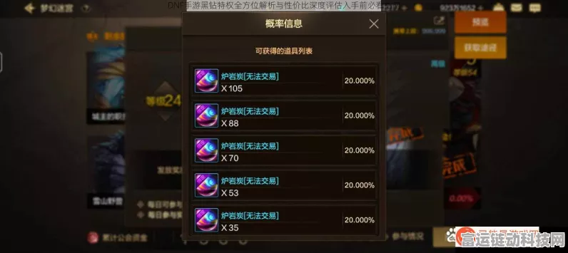 DNF手游黑钻特权大揭秘，尊享豪华礼包，解锁游戏极致体验