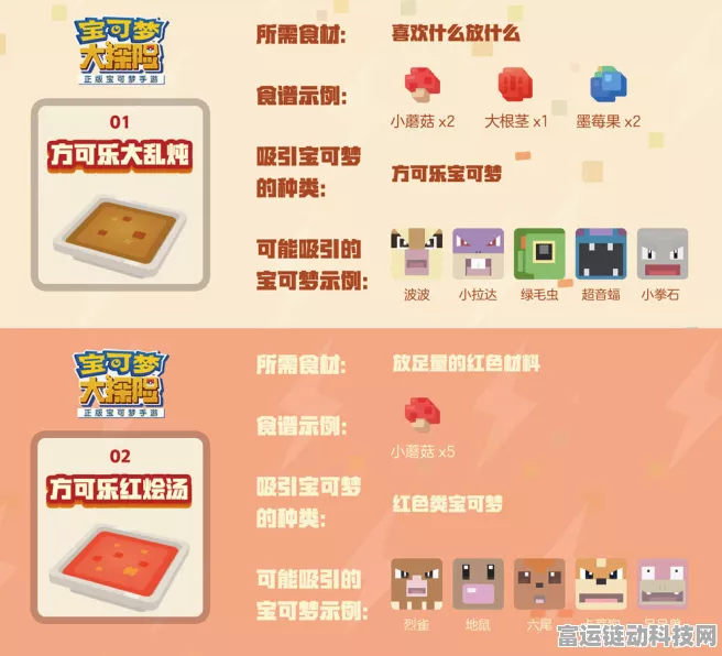 宝可梦大探险，烹饪大赛食材锅具全攻略
