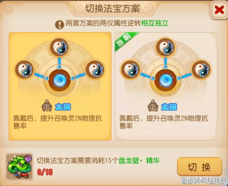 梦幻西游手游，碧玉葫芦四象属性全解析，打造最强法宝攻略