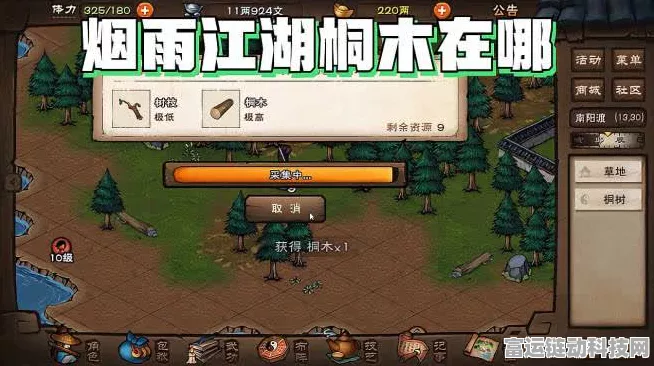 烟雨江湖深度探索，桐木采集全攻略