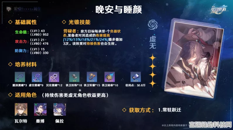 崩坏星穹铁道深度解析，光锥晚安与睡颜的梦幻特效与实战应用