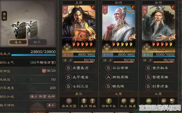 三国志手游深度攻略，揭秘三仙盾战法最强搭配策略